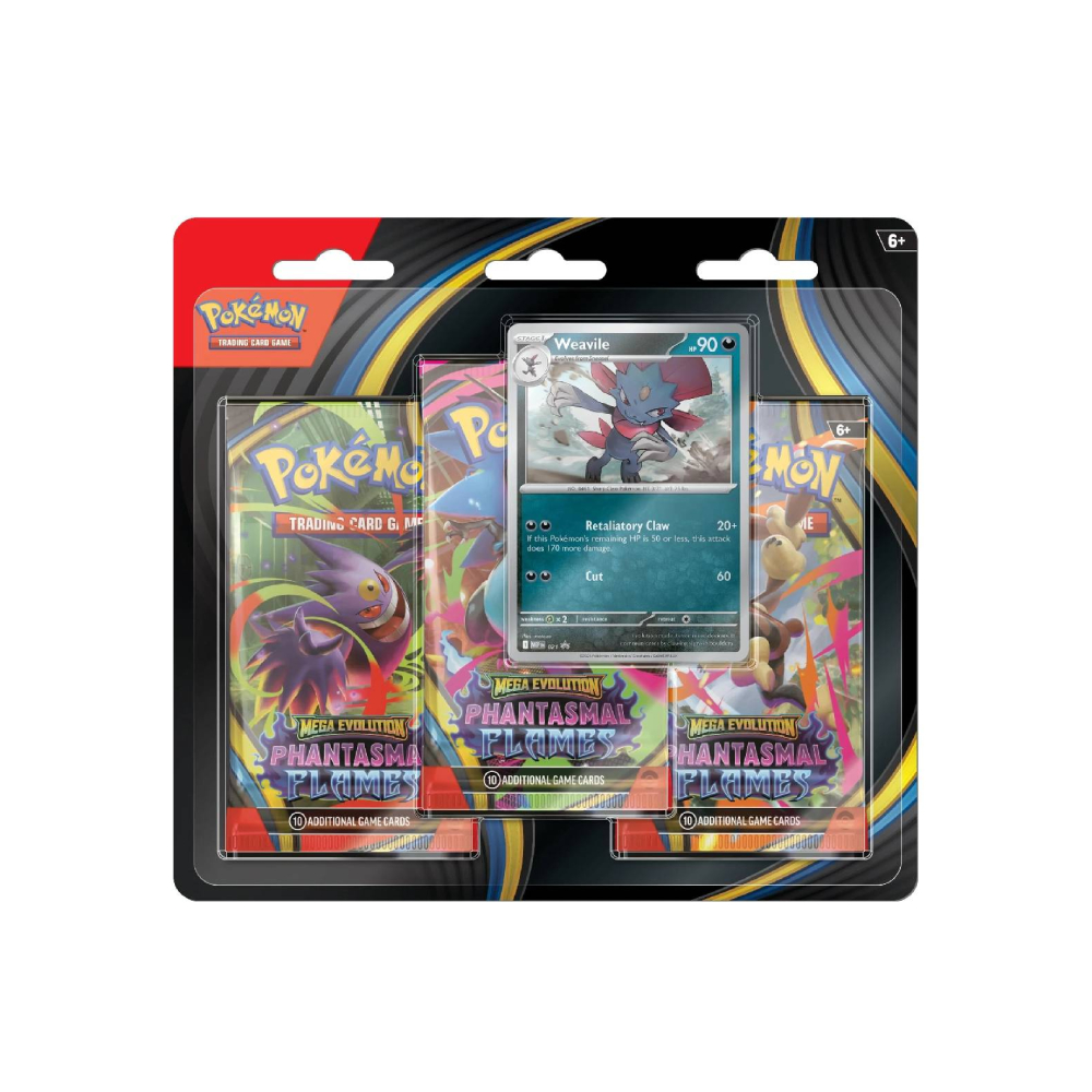 Pokemon TCG LLamaradas Fantasmales Weavile 3 Pack Español Pokemon TCG LLamaradas Fantasmales Weavile 3 Pack Español - Imagen 1