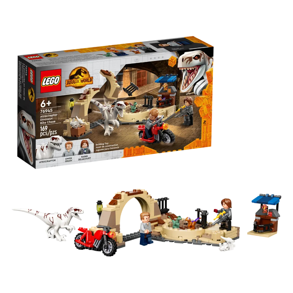 Lego Jurassic World Atrociraptor Dinosaur Bike Chase 76945 Lego Jurassic World Atrociraptor Dinosaur Bike Chase 76945 - Imagen 1